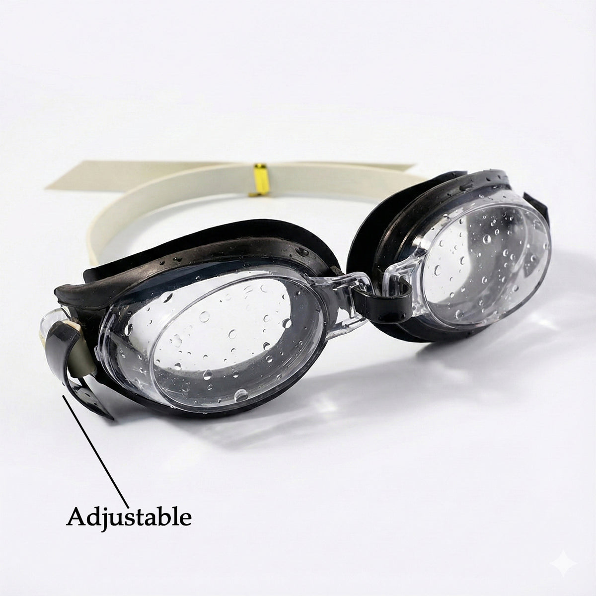 Uv Protection Swimming Goggles with Adjustable Waterproof Swim Goggles for Pool, Beach & Open Water Swimming (1 Pc)