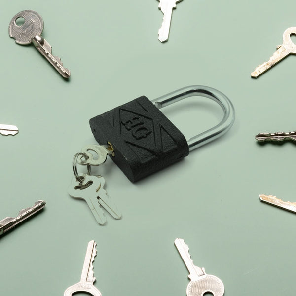 Anti-Theft Iron Padlock with Brass Core – 75mm/60mm/32mm