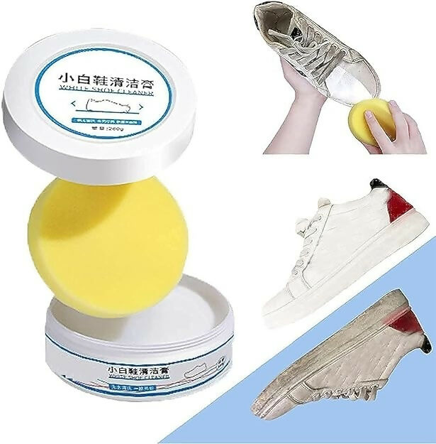White Shoes Cleaner 260gm – Powerful Stain Remover for Sneakers, Canvas & Sports Shoes