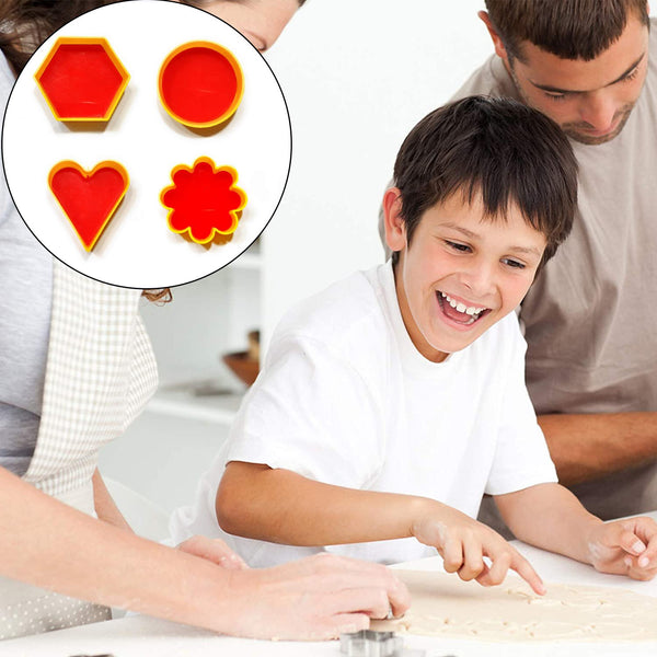 Cookie Cutter With Shape Heart Round Star And Flower (4 Pack)