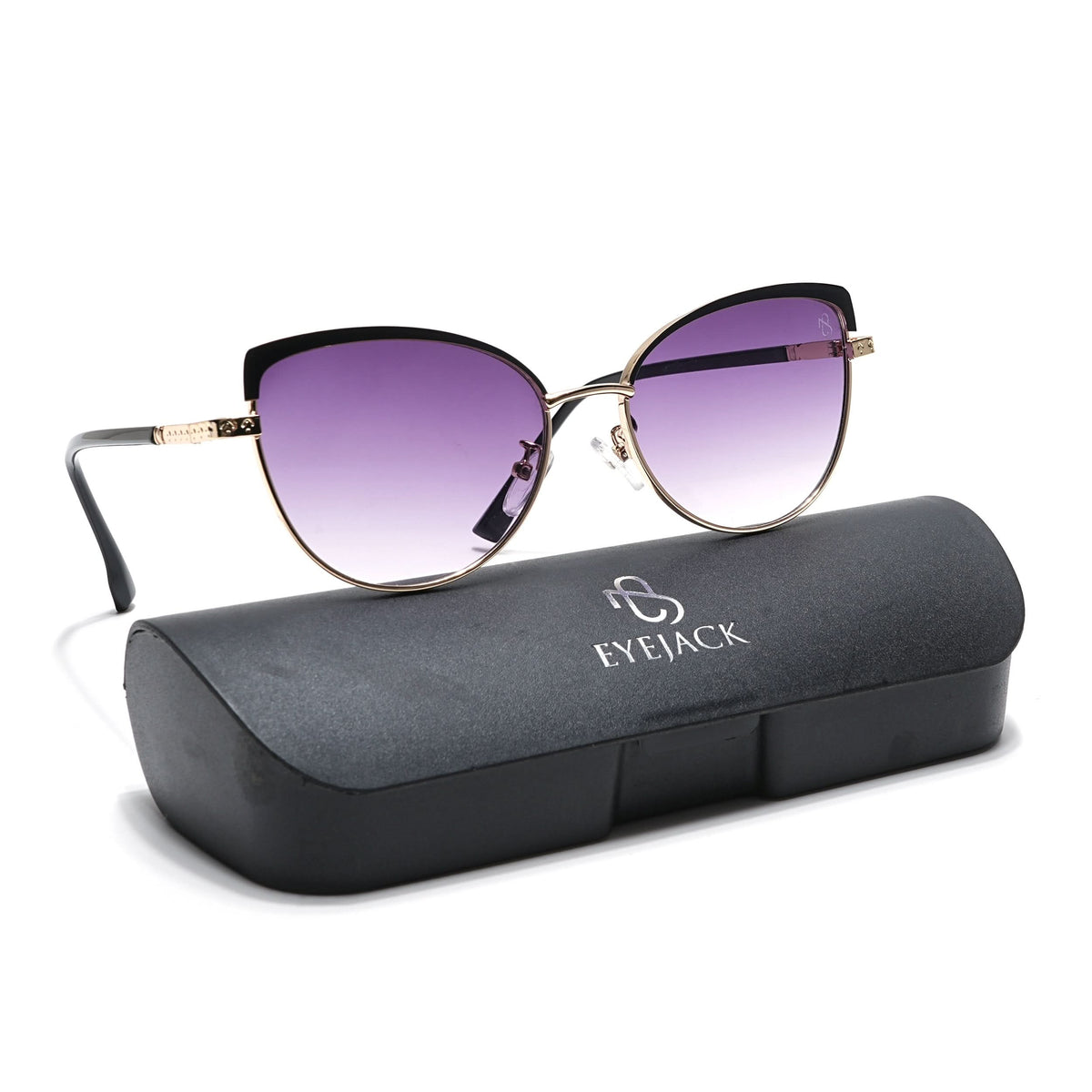 Eyejack Golden & Black Cateye Sunglasses for Men and Women - Style L842 - view 8