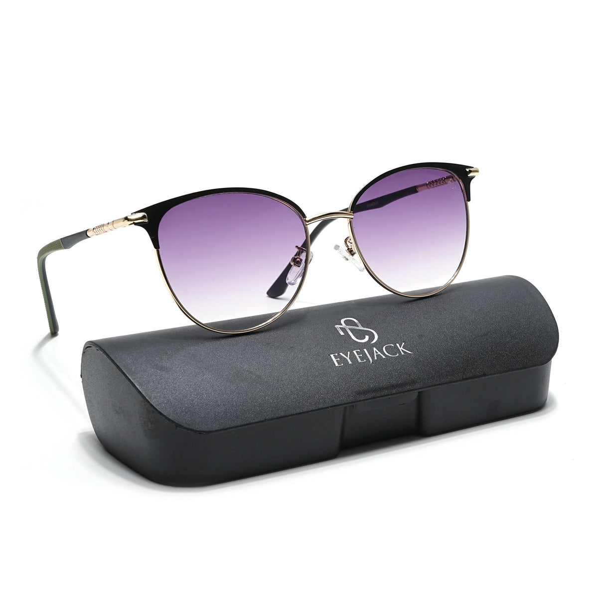 Eyejack Golden & Black Cateye Sunglasses for Men and Women - Style L821 - view 8