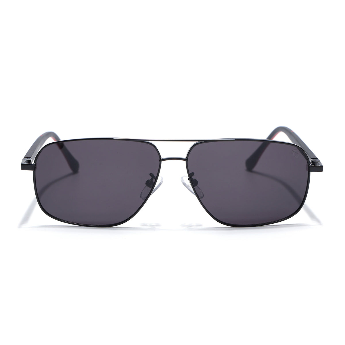 Dawn Black Rectangle Sunglasses for Men and Women - view 2
