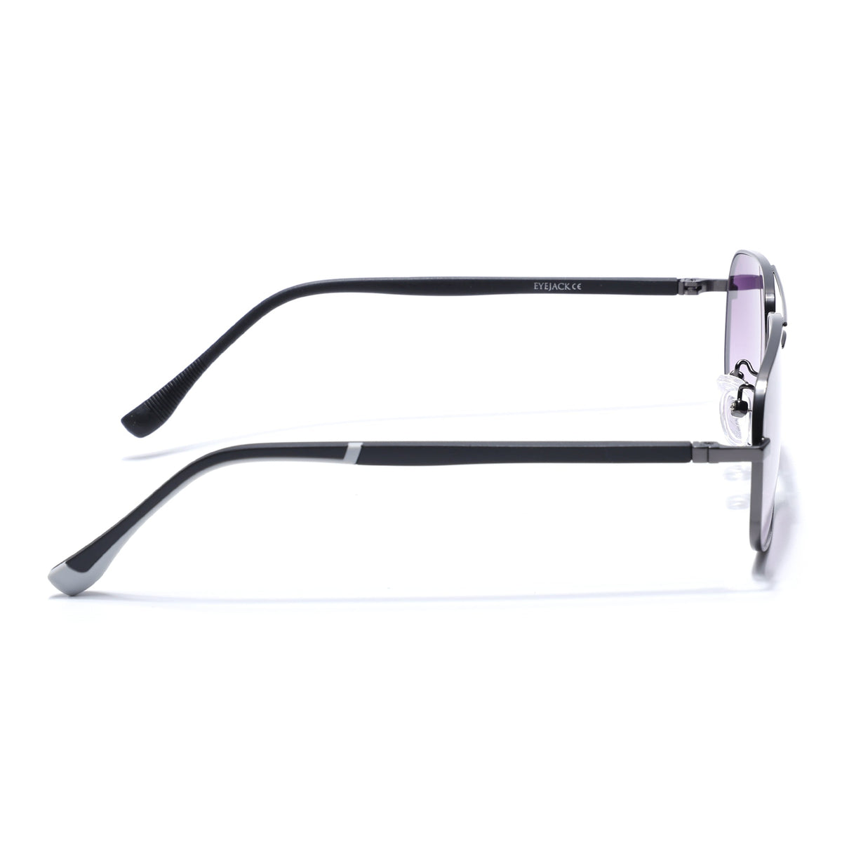 Dawn Dark Grey Rectangle Sunglasses for Men and Women - view 7