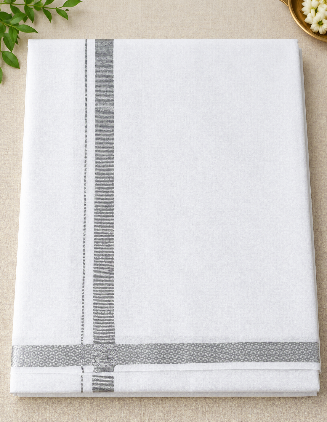 Men’s Traditional Dhoti with Designer Border – 2 Meter VIP Dhoti Style