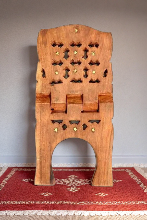 Santarms Sheesham Wooden Foldable book stand for Reading (10 Inches)