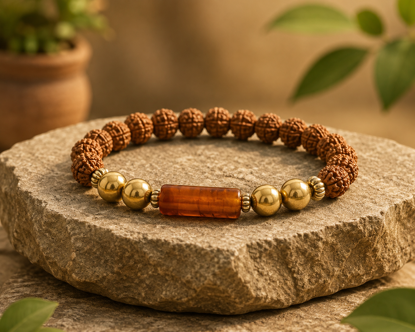 Pisces Rashi Rudraksha Bracelet (Meena Rashi-మీన రాశి) – Energy, Confidence & Positive Energy Band