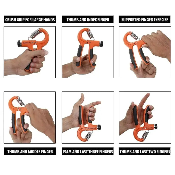 ZEVORA Adjustable Resistance 40-10 kg Hand Grip Exerciser, Hand Squeezer (Red) AVENUE OVERSEAS