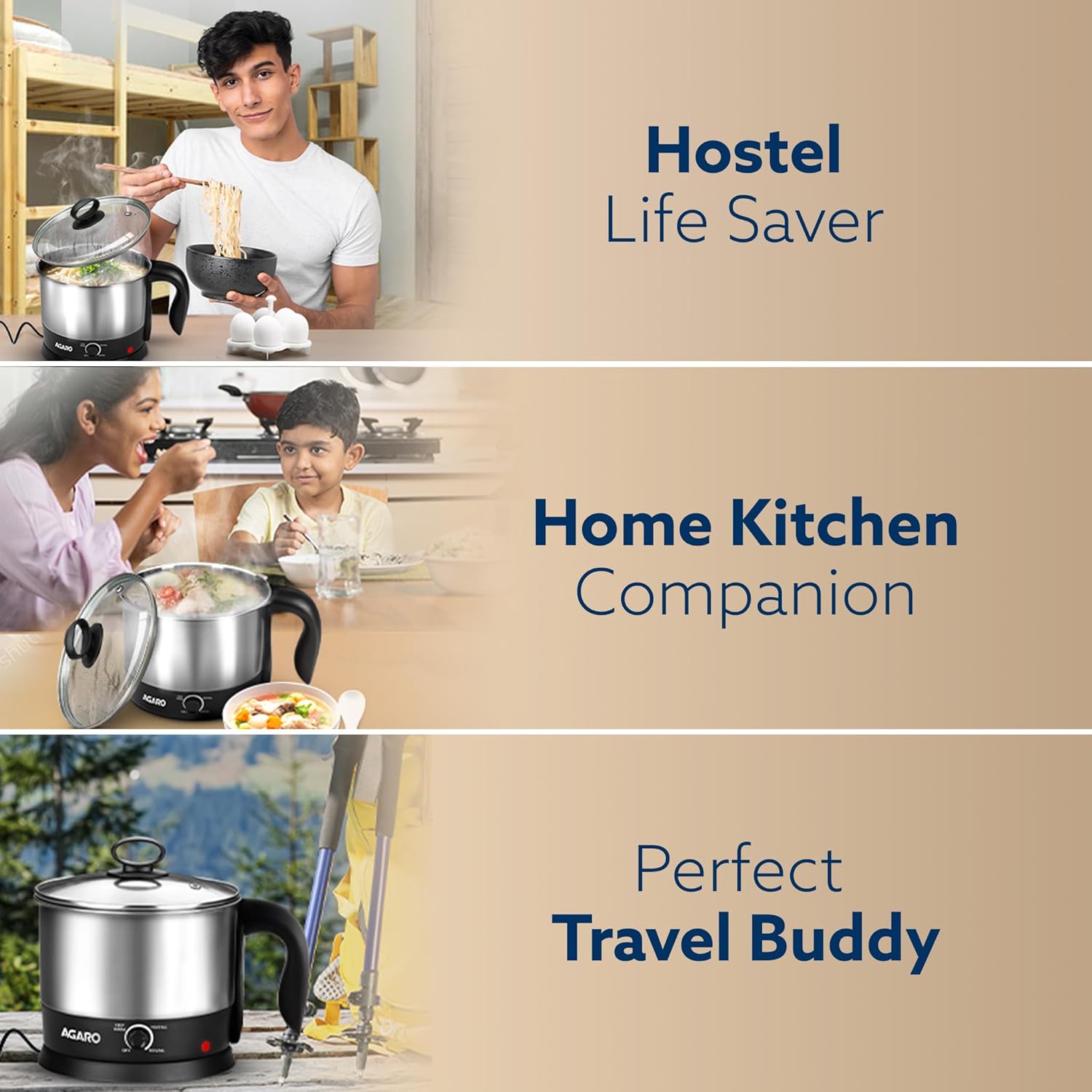 AGARO Esteem Stainless Steel Electric Kettle with Heating Technology