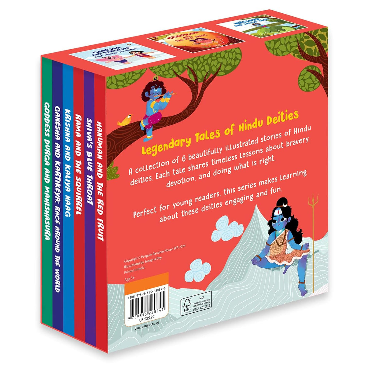 Tales of Hindu Gods and Goddesses: A boxset of 6 Illustrated Board Books: Ganesha, Hanuman, Krishna, Shiva, Durga and Rama