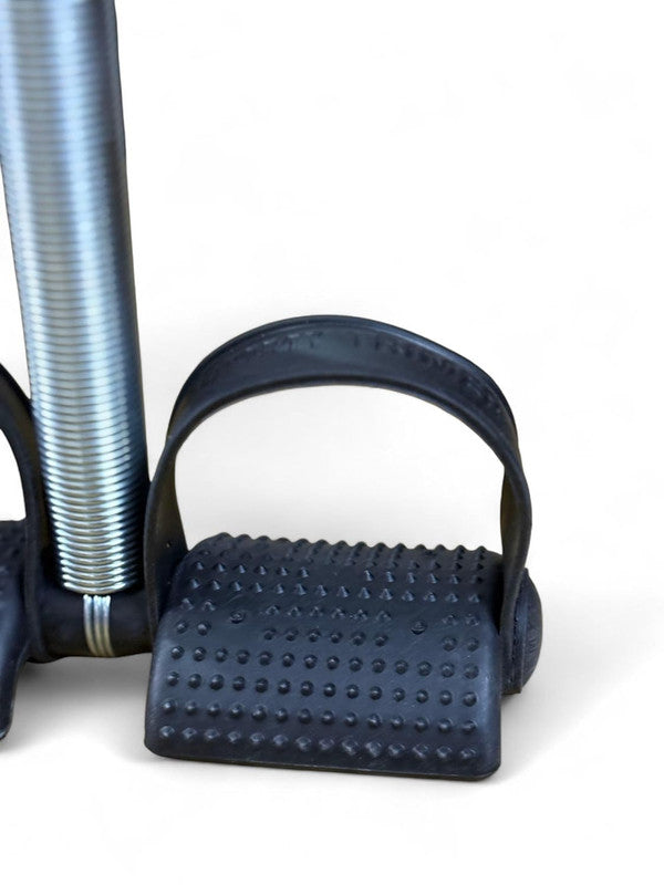 Buddy Cares Single Spring Tummy Trimmer – Abdominal Training Tool with Foot Pedals – Detail View