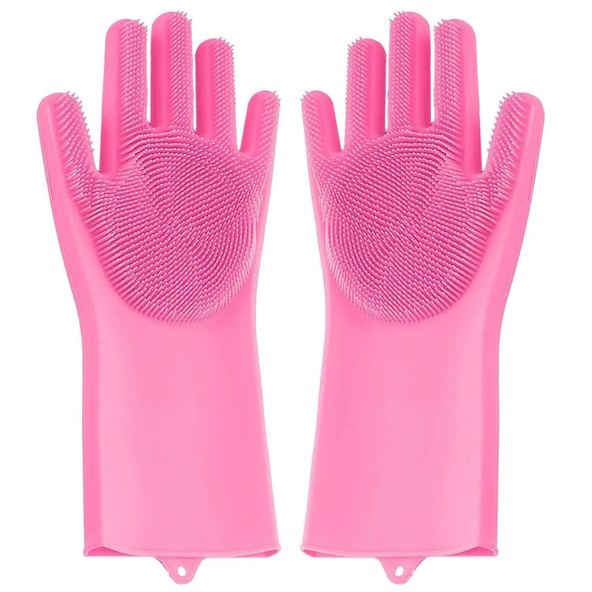 Reusable Silicone Cleaning Brush Scrubber Gloves (Multicolor) HP DD