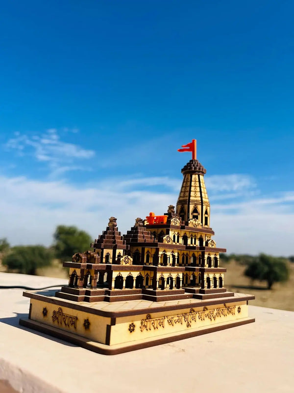 Shri Ram Ayodhya Mandir Exclusive 3D Wooden Janmabhoomi Temple Santarms
