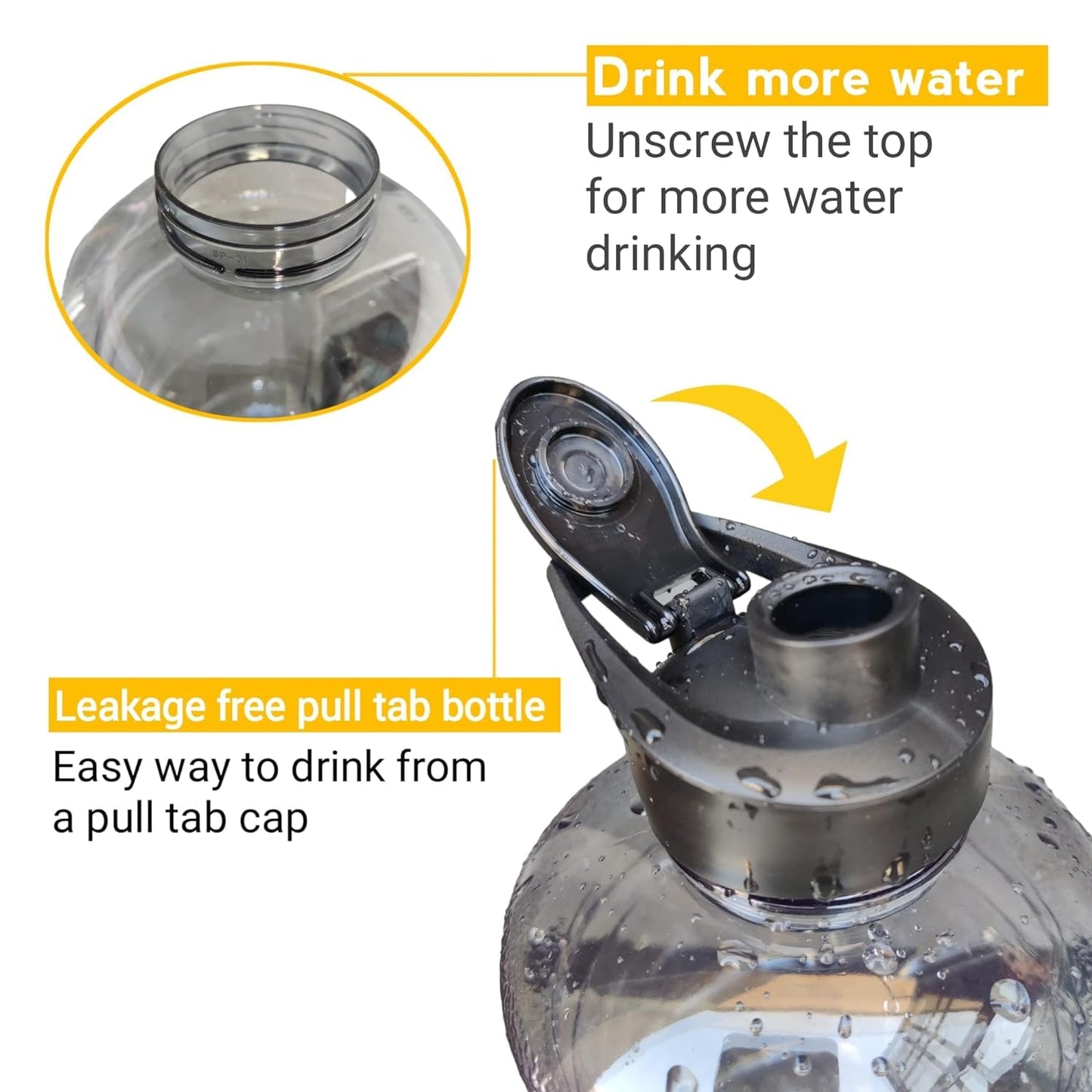 Gym 1.5L Leakproof Protein Shaker Bottle with Filter & Mixing Ball (Black) INDU FANCY