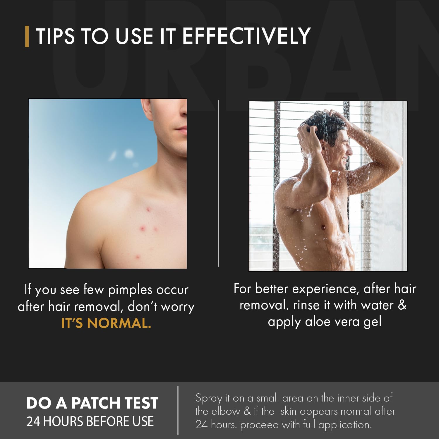 Urbangabru Hair Removal cream Spray | Painless Body Hair Removal spray For Chest, Back, Legs & Under Arms (200 ml) (Hair Removal Cream Spray - 200ml)