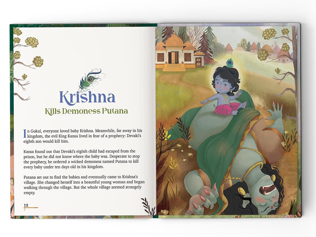 Krishna Stories: 10 Illustrated Stories of Lord Krishna for Children I Hindu Mythology