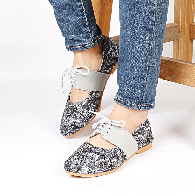 Stylish and Comfortable Women's Pink/Grey Loafer Belly & Moccasins: Perfect for Daily Casual and Formal Wear