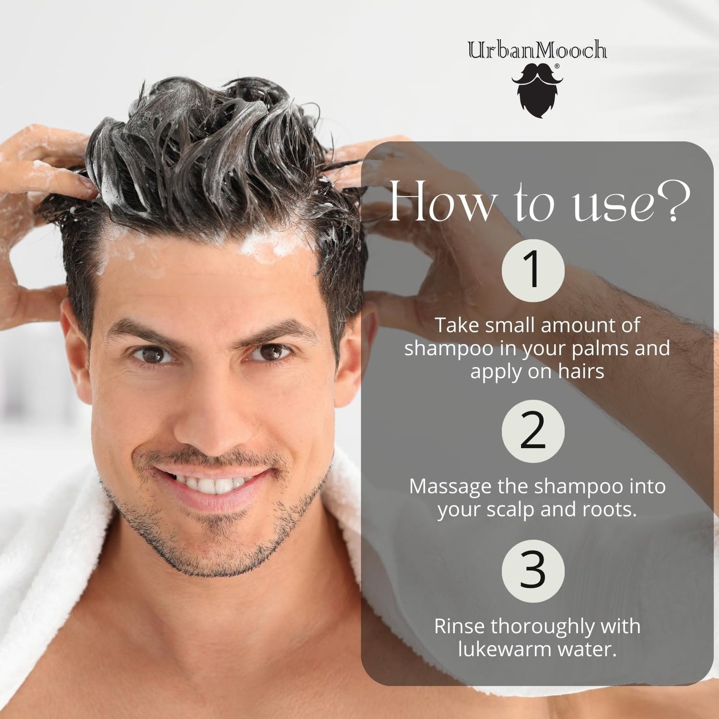 UrbanMooch Damage Repair Hair Care Kit For Men, Shampoo 200ml, Conditioner 200ml, Hair Serum 50ml, Silicone-Free, Paraben-Free Lohiya Retails