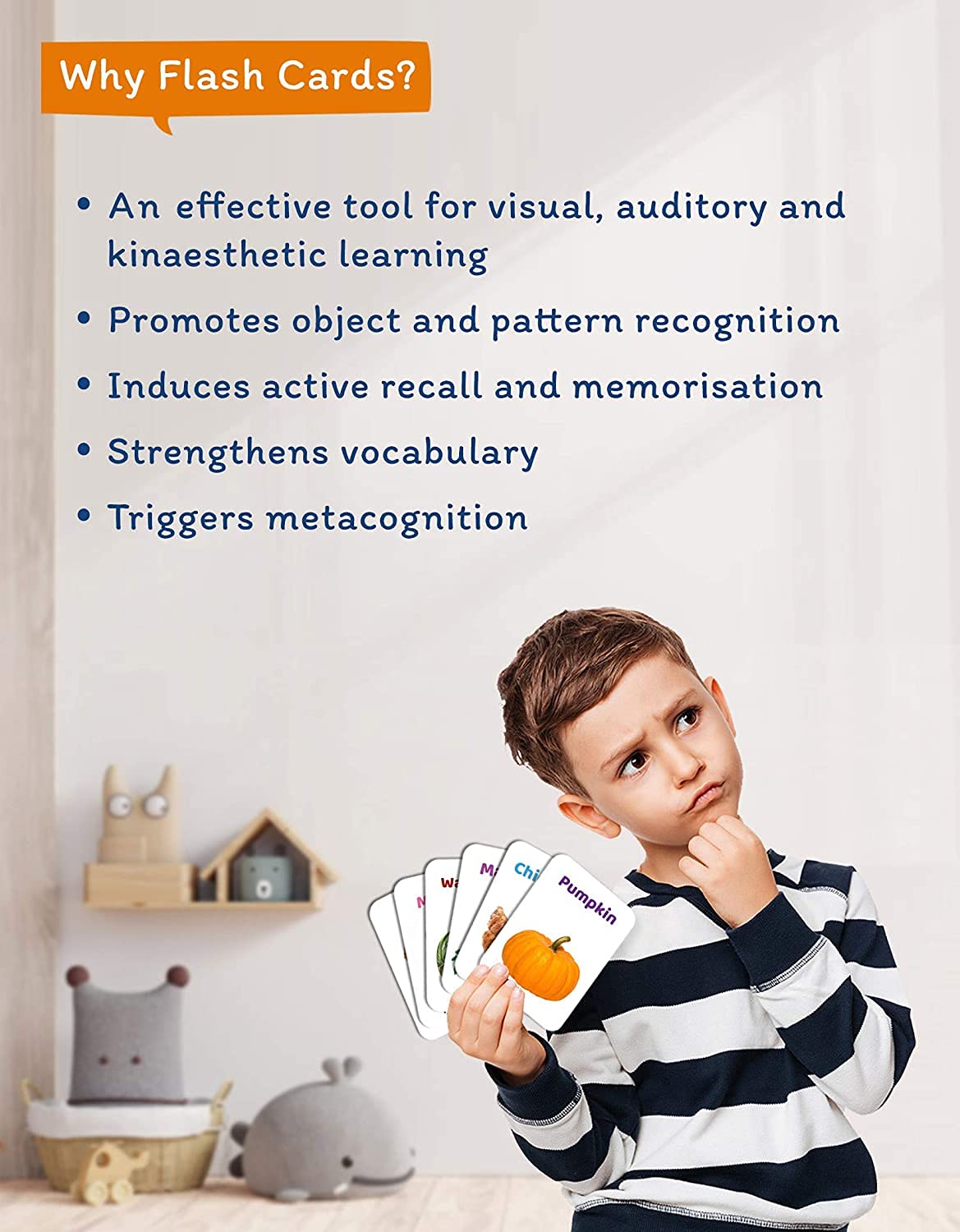Flash Cards for Kids 2+ Years | Animals, Fruits, Birds & Vegetables - Image 3