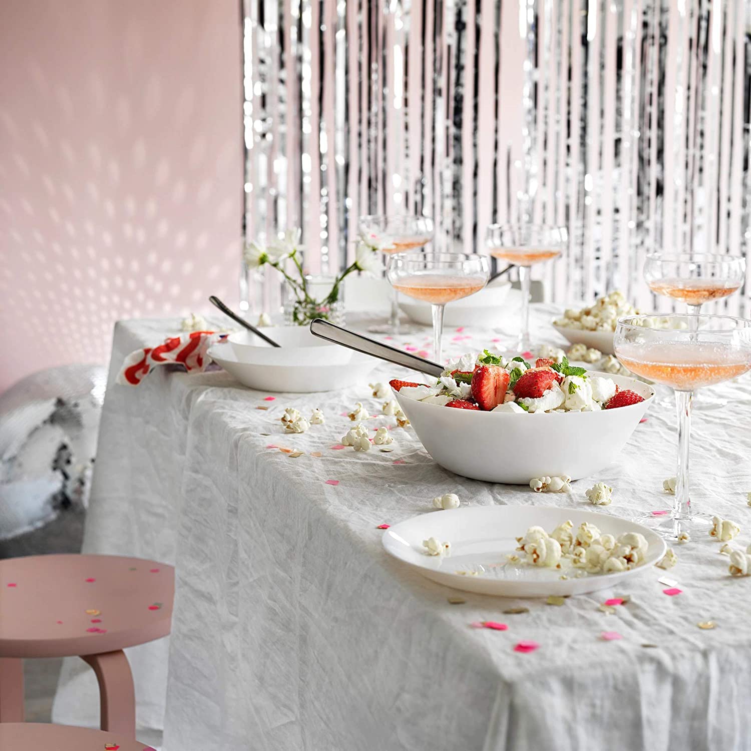 BS Case IKEAA Tempered Opal Glass Dinnerware Plates and Bowls (Pack of 6) (Deep plate, white20 cm (8"))