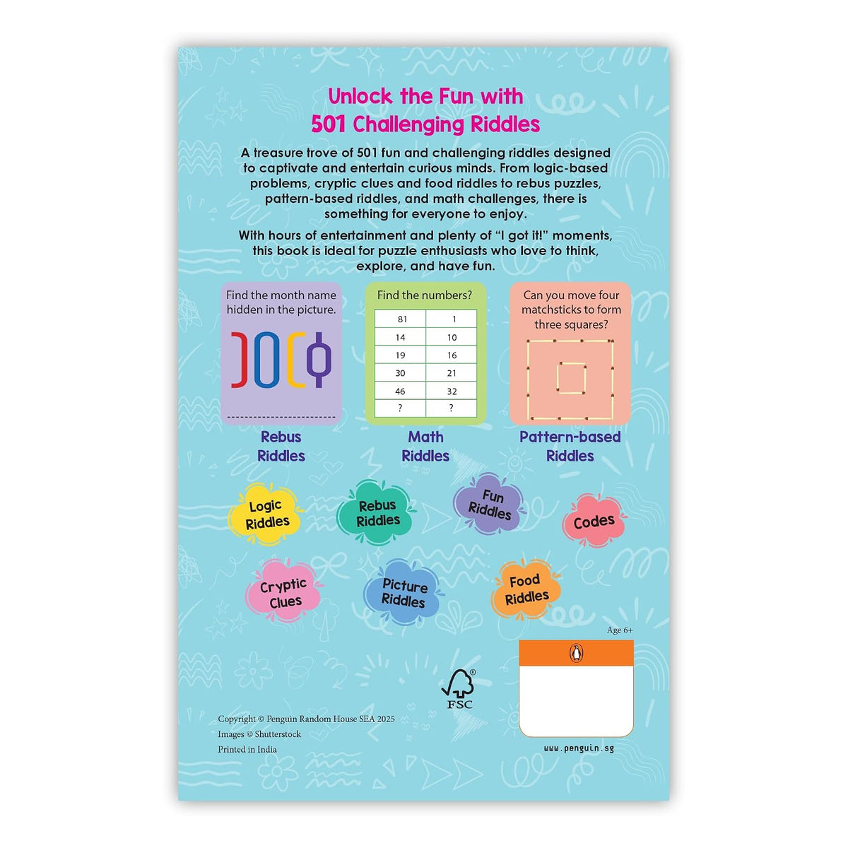 Brain Teasers: 501 Difficult Riddles for Smart Kids