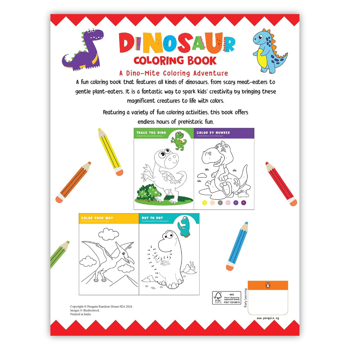 Kids Coloring Book: Dinosaur