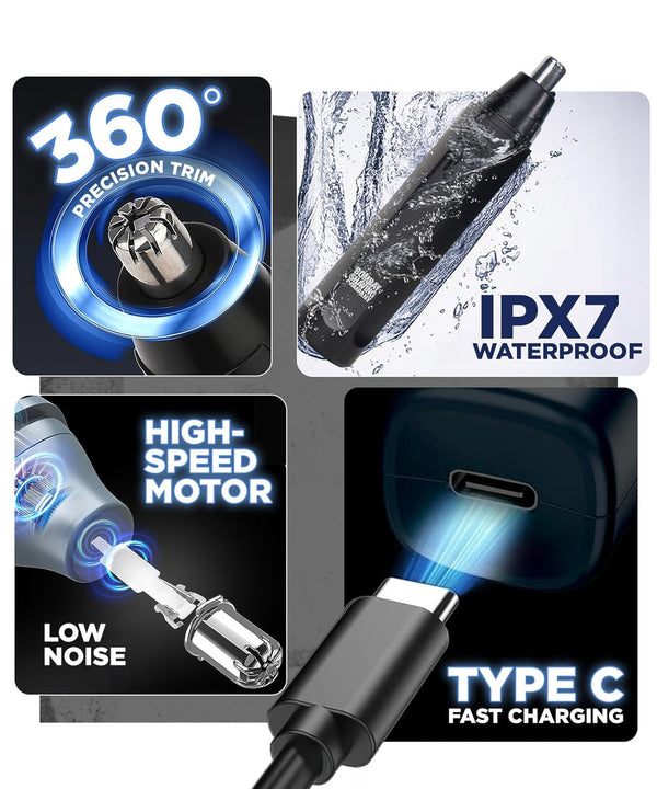 BSC Nose & Ear TrimmerBlades, BNOSE1.0, Battery Operated, Stainless Steel boAt and Portronics