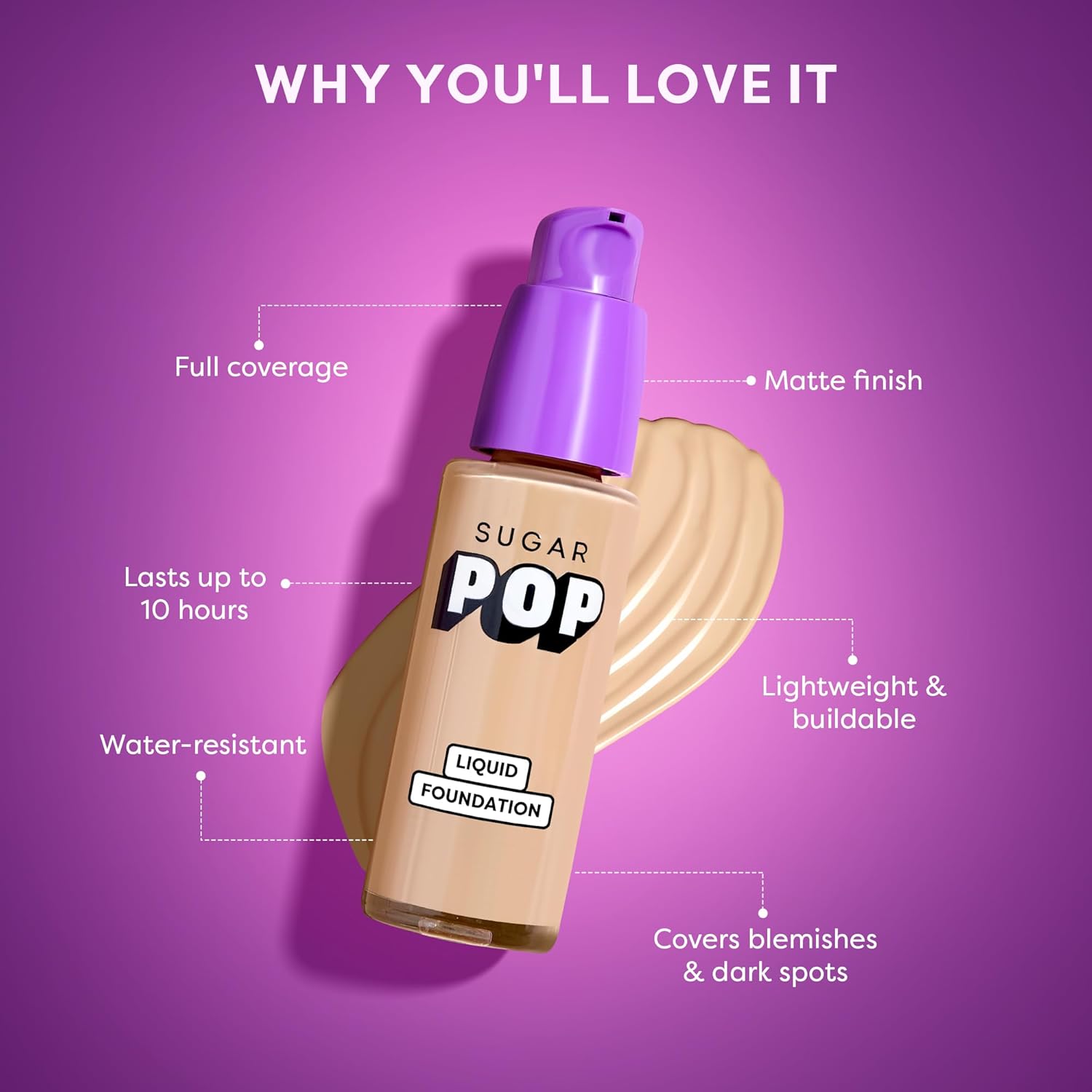 SUGAR POP Foundation Liquid 01-Cashew 30Ml (399)