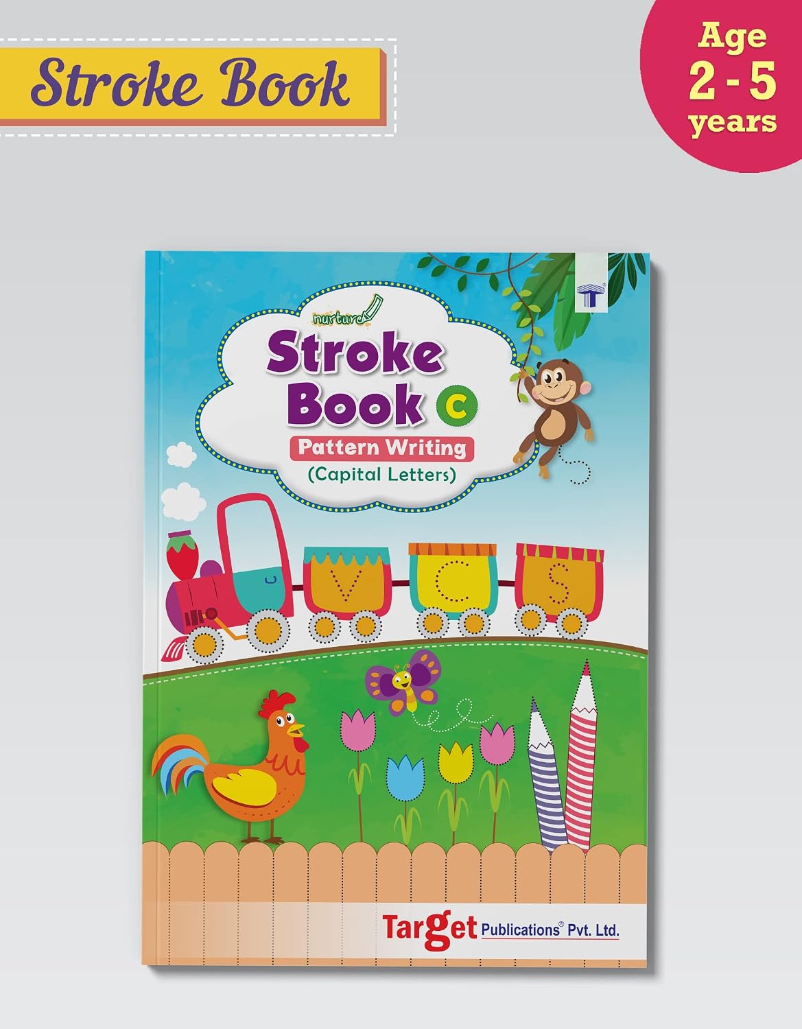 Stroke & Pattern Writing Book for Kids | ABCD & Pencil Control Practice - Image 1