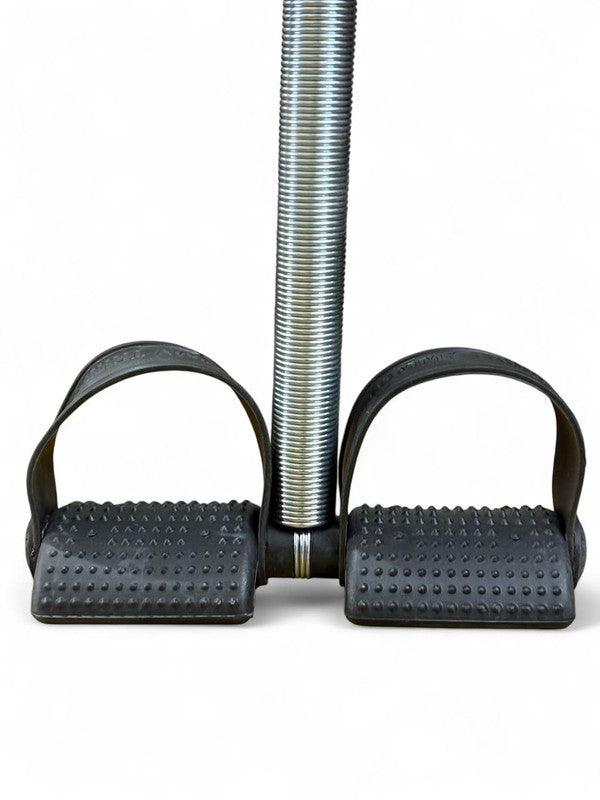 Buddy Cares Single Spring Tummy Trimmer – Abdominal Training Tool with Foot Pedals – Detail View
