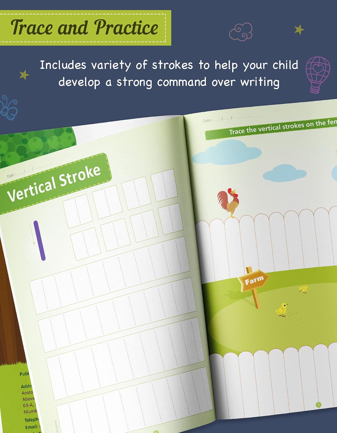 Stroke & Pattern Writing Book for Kids | ABCD & Pencil Control Practice - Image 3