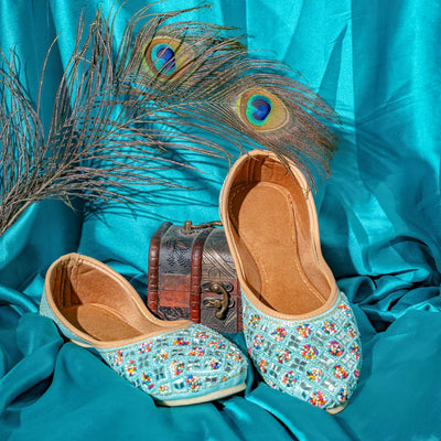 Indifeet Jutti for Women - Blue - Image 2