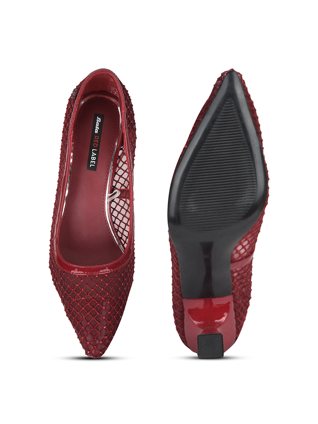Bata Women Maroon Pointed-Toe Spool Heel Pump - Maroon - View 4