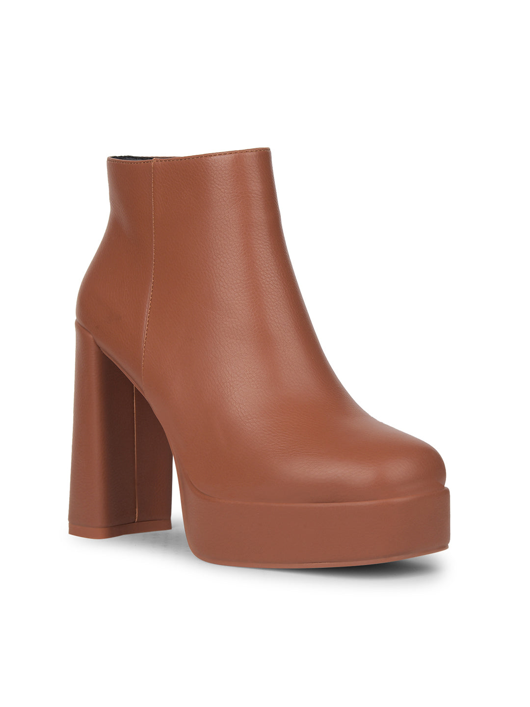Nine West Women Dark Brown Casual Ankle Length Block Heel Boots - Dark Brown - View 1