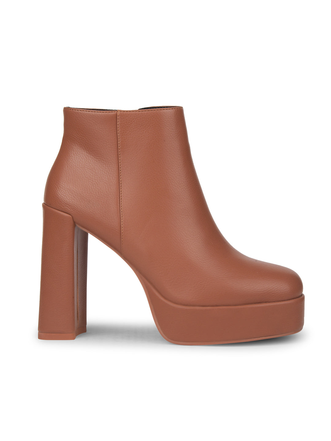 Nine West Women Dark Brown Casual Ankle Length Block Heel Boots - Dark Brown - View 2