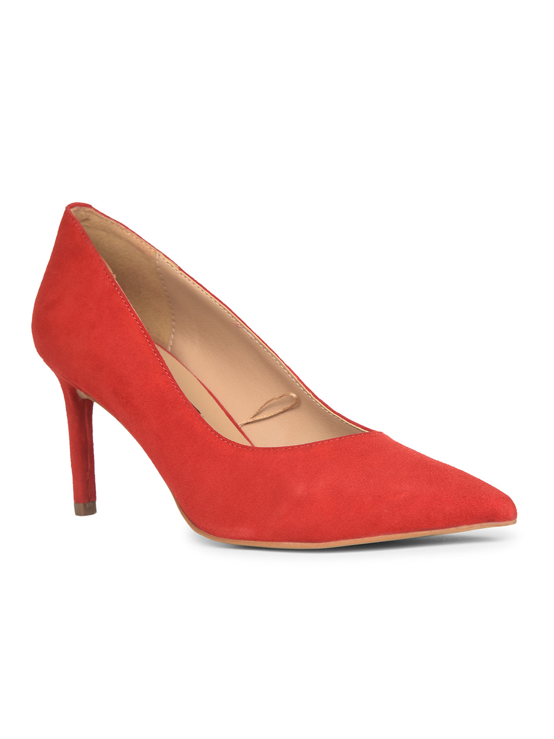 Nine West Women Pointed-Toe Kitten Heel Pump - Red - View 1