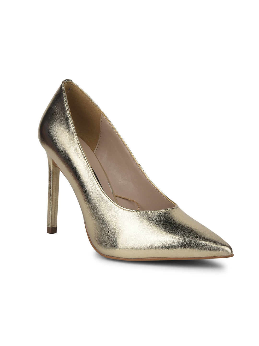 Nine West Women Pointed-Toe Stiletto Heel Pump - Gold - View 1