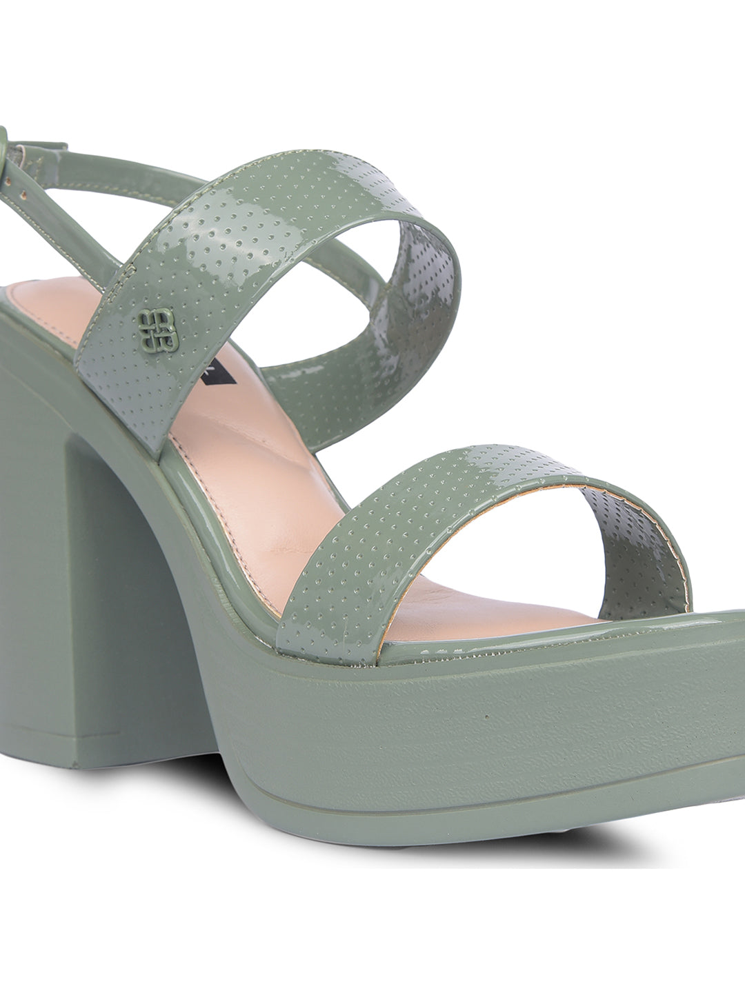 Bata Women Green BackStrap Block Heel Sandal - Green - View 5