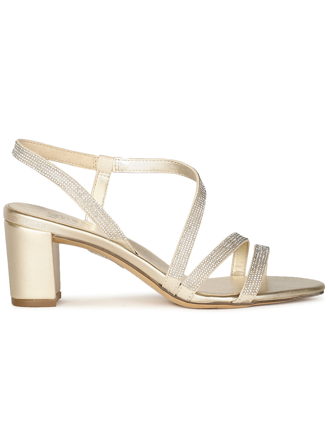 Naturalizer Women Beige BackStrap Block Heel Sandal - Beige - View 2