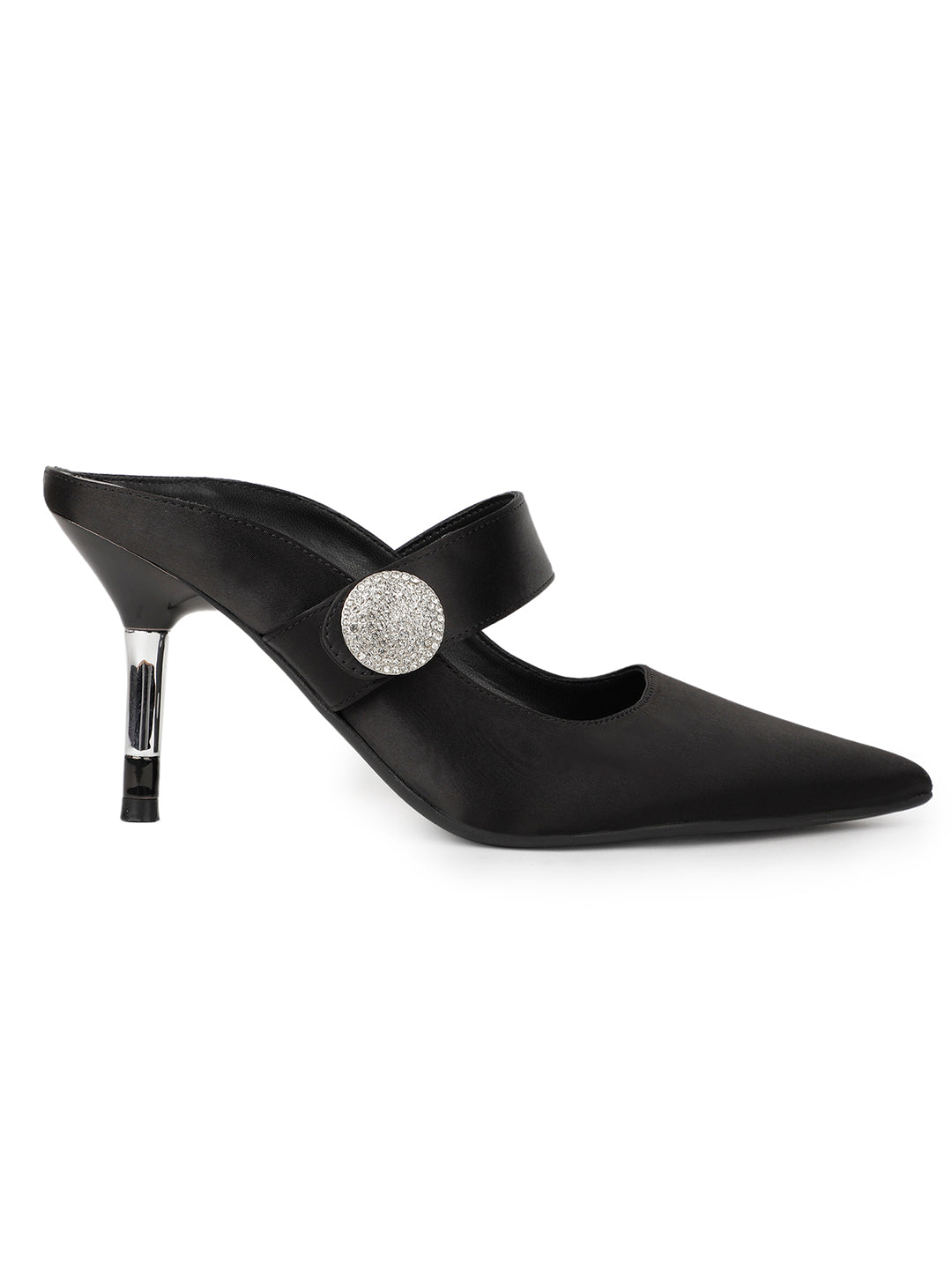 Nine West Women Pointed-Toe Stiletto Heel Mule Sandal - Black - View 2