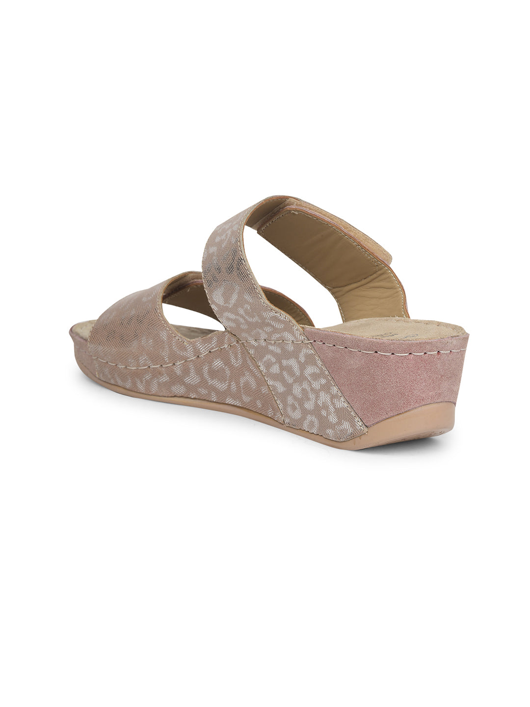 Scholl Women Pink Wedge Heel Mule Sandal - Pink - View 3