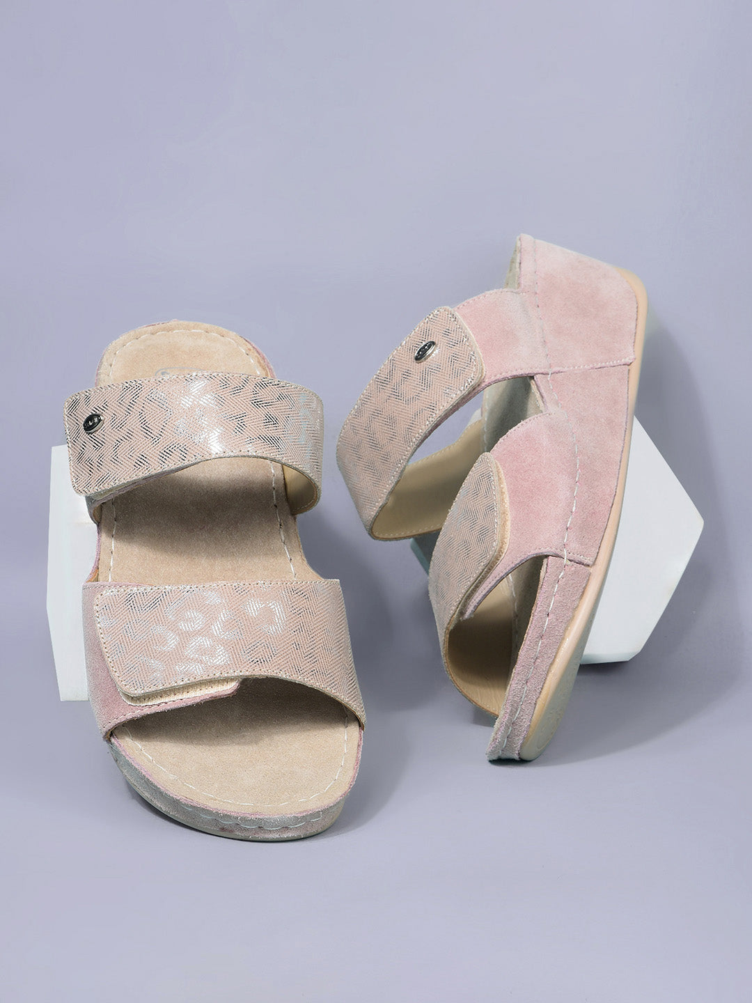 Scholl Women Pink Wedge Heel Mule Sandal - Pink - View 6