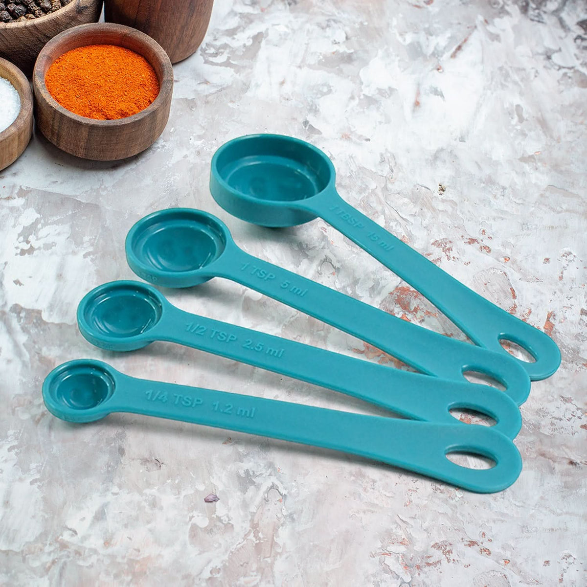 Apex 8-Piece Stainless Steel Measuring Spoons Set – Precise & Durable Kitchen Tools HP DD