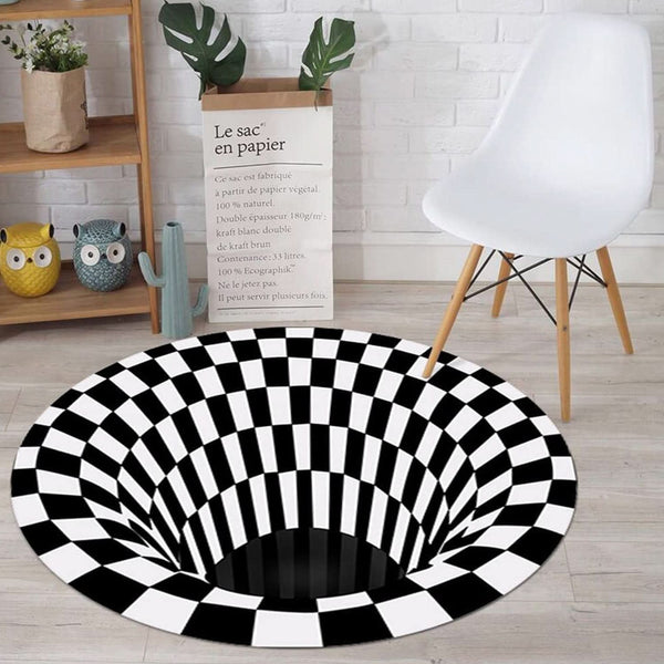 3d Space Round Carpet Floor Mat Non-woven Doormat (1 Pc 78 Cm)