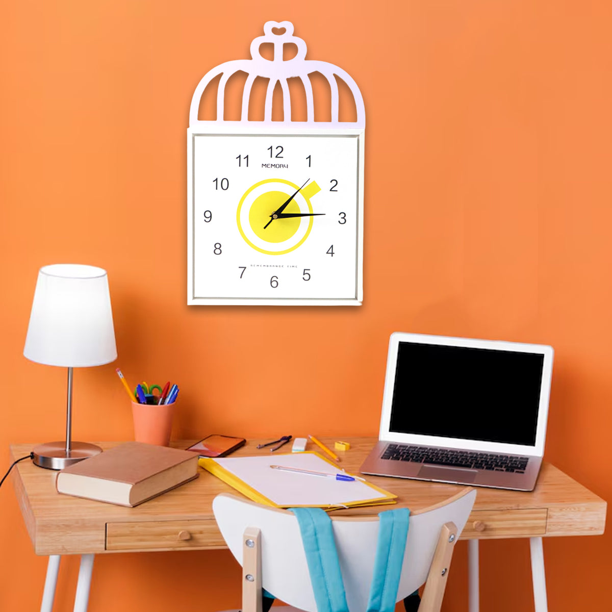 Premium Decorative Square Wall Clock for Home & Kids Room with Battery Operated – 1 Pc