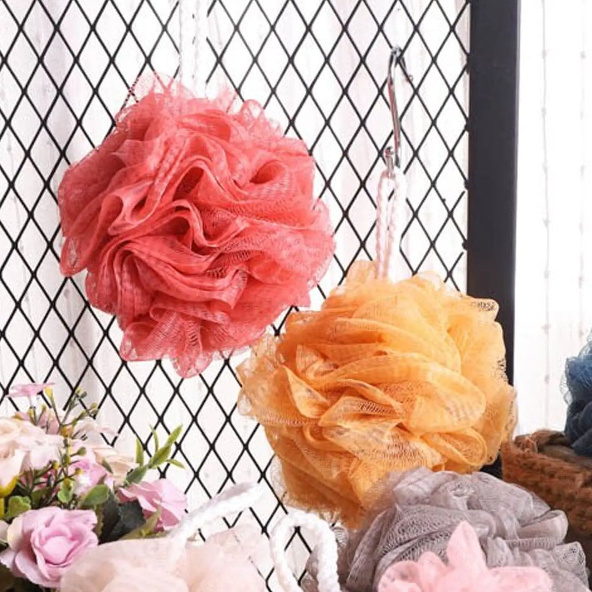 Bath Sponge Round Loofah And Back Scrubber For Men And Women HP DD