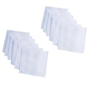 Mens King Size Formal Handkerchiefs For Office Use - Pack Of 12 HP DD
