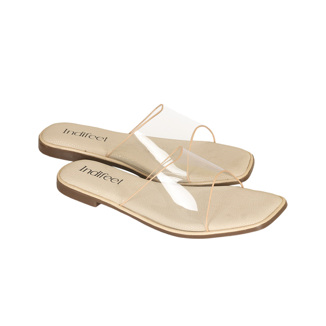 Indifeet Transparent Flat Sandals