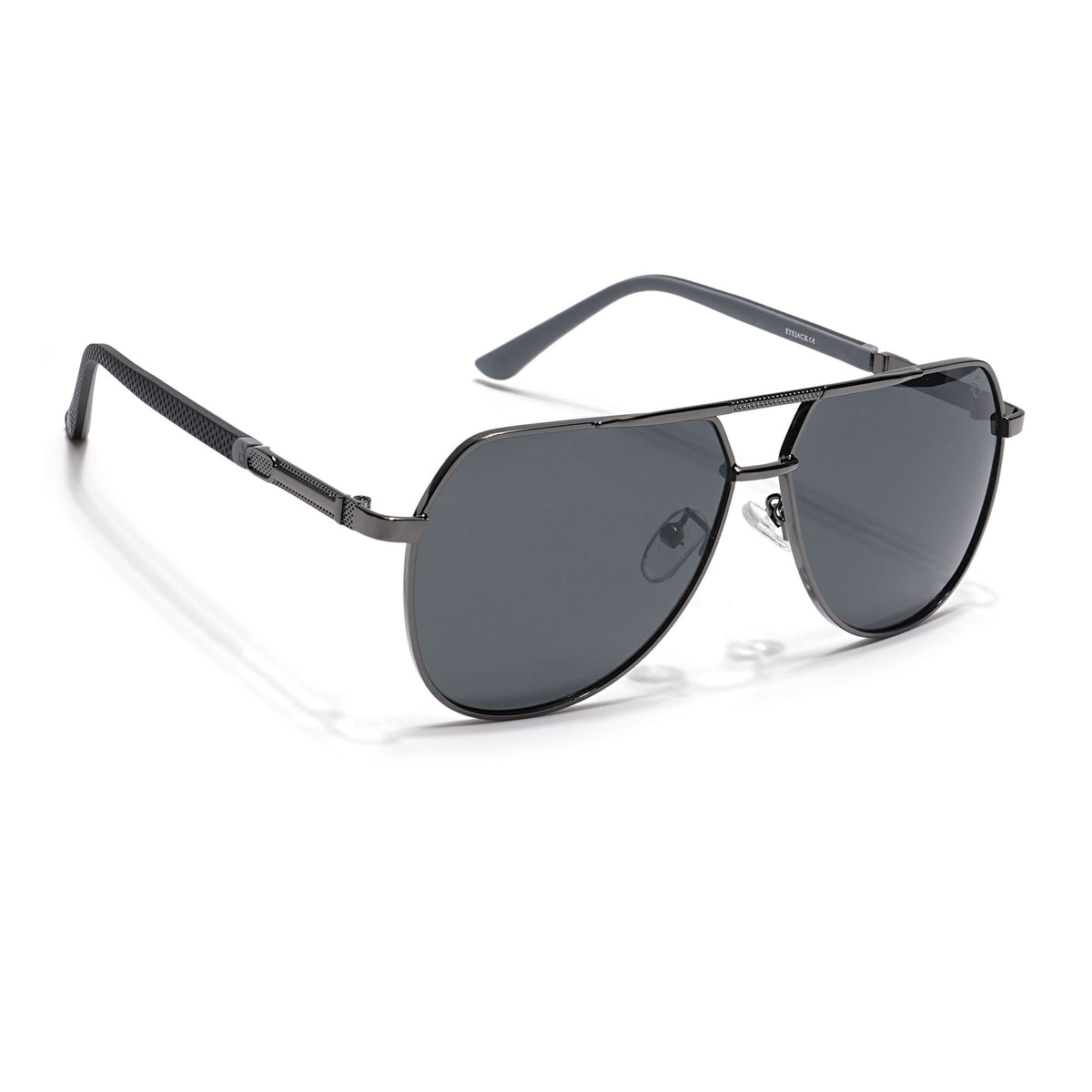 Eyejack Grey Aviator Sunglasses for Men and Women - view 3