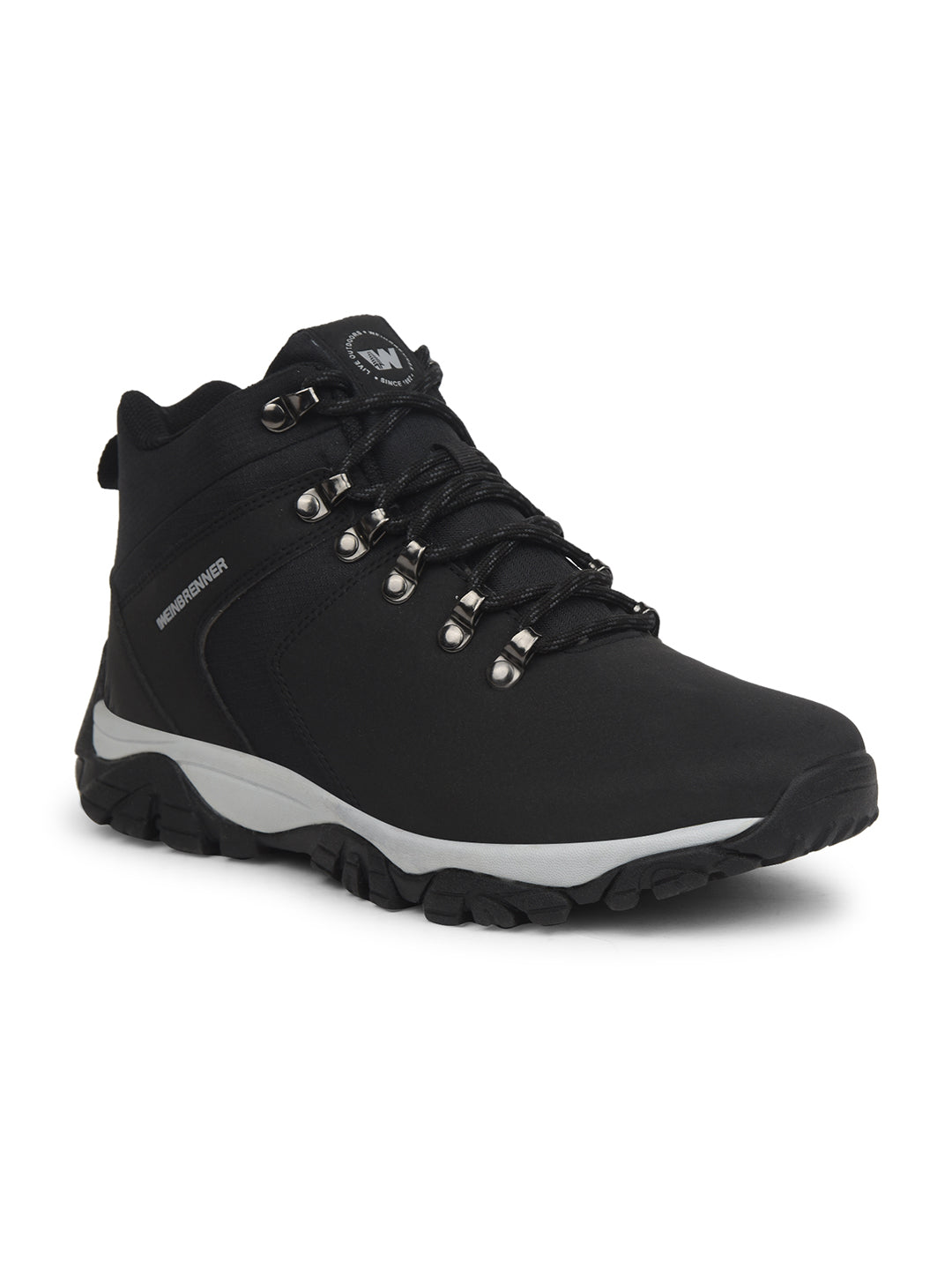 Weinbrenner Men Black Casual Ankle Length Lace-up Boots - Black - View 1